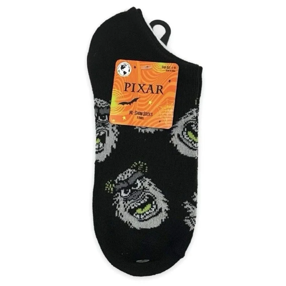 Pixar Monsters Inc. Women's 3 pack No Show Socks Size 4-10